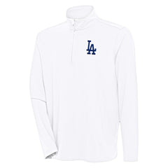 MLB Los Angeles Dodgers Antigua Hunk Quarter-Zip Pullover Top