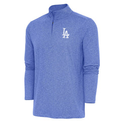 MLB Los Angeles Dodgers Antigua Hunk Quarter-Zip Pullover Top
