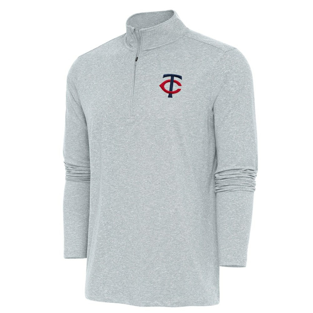 MLB Minnesota Twins Antigua Hunk Quarter-Zip Pullover Top