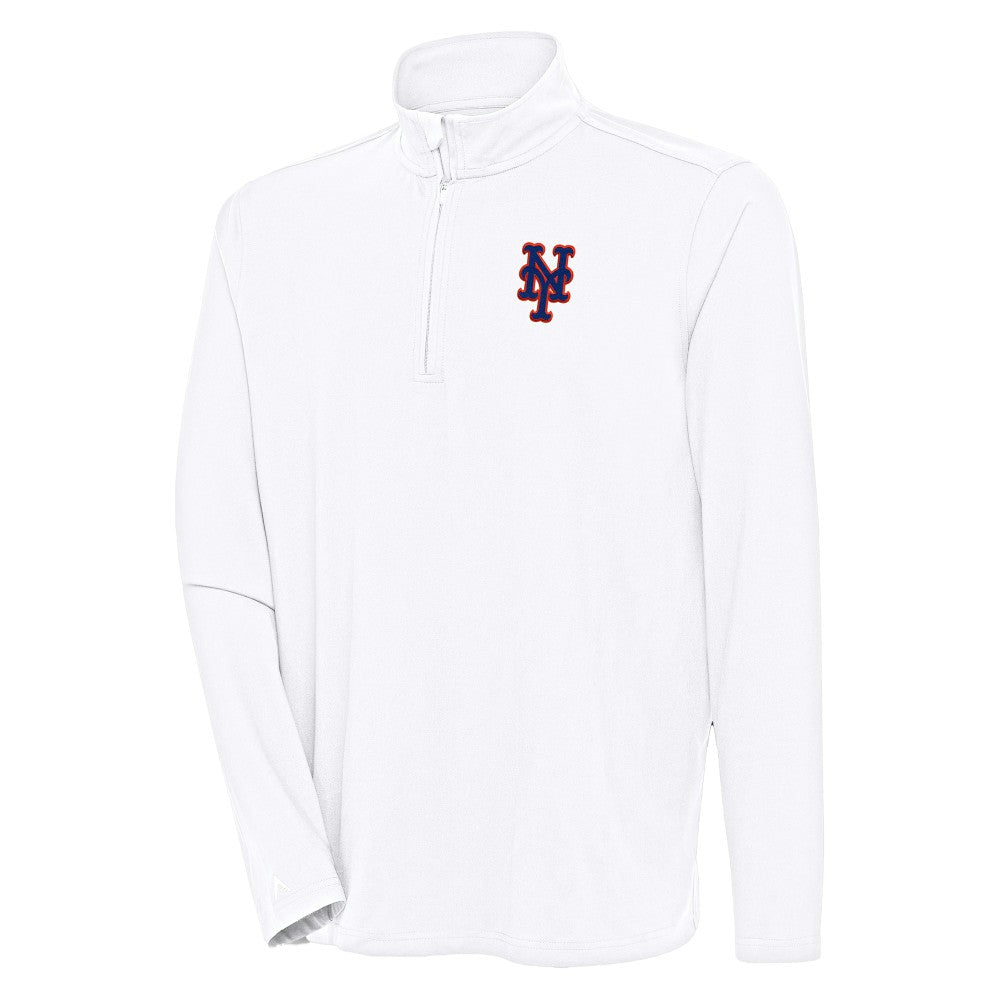 MLB New York Mets Antigua Hunk Quarter-Zip Pullover Top