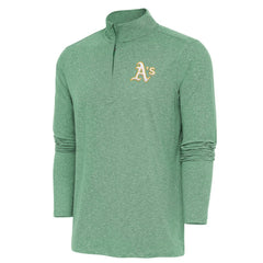 MLB Athletics Antigua Hunk Quarter-Zip Pullover Top