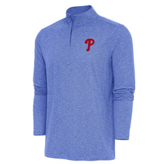 MLB Philadelphia Phillies Antigua Hunk Quarter-Zip Pullover Top
