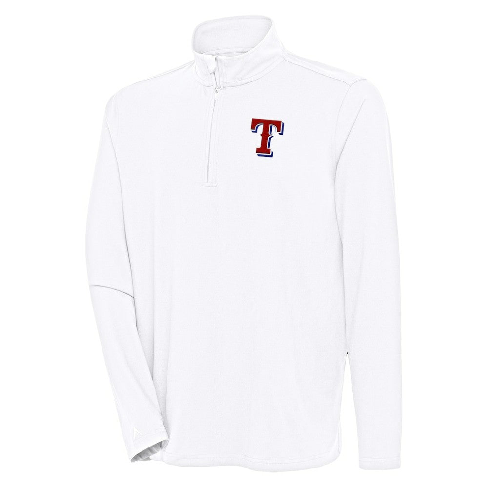 MLB Texas Rangers Antigua Hunk Quarter-Zip Pullover Top