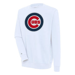 MLB Chicago Cubs Antigua Victory Crewneck Chenille Pullover Sweatshirt
