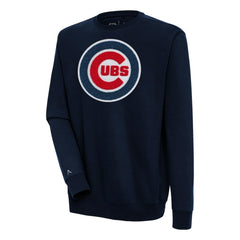 MLB Chicago Cubs Antigua Victory Crewneck Chenille Pullover Sweatshirt