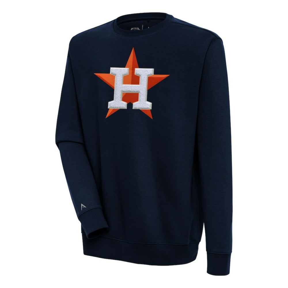 MLB Houston Astros Antigua Victory Crewneck Chenille Pullover Sweatshirt