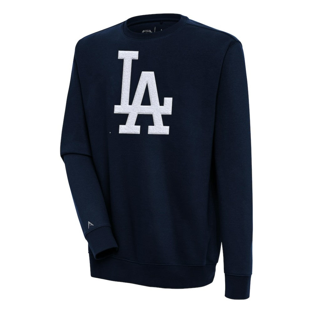 MLB Los Angeles Dodgers Antigua Victory Crewneck Chenille Pullover Sweatshirt