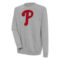 MLB Philadelphia Phillies Antigua Victory Crewneck Chenille Pullover Sweatshirt