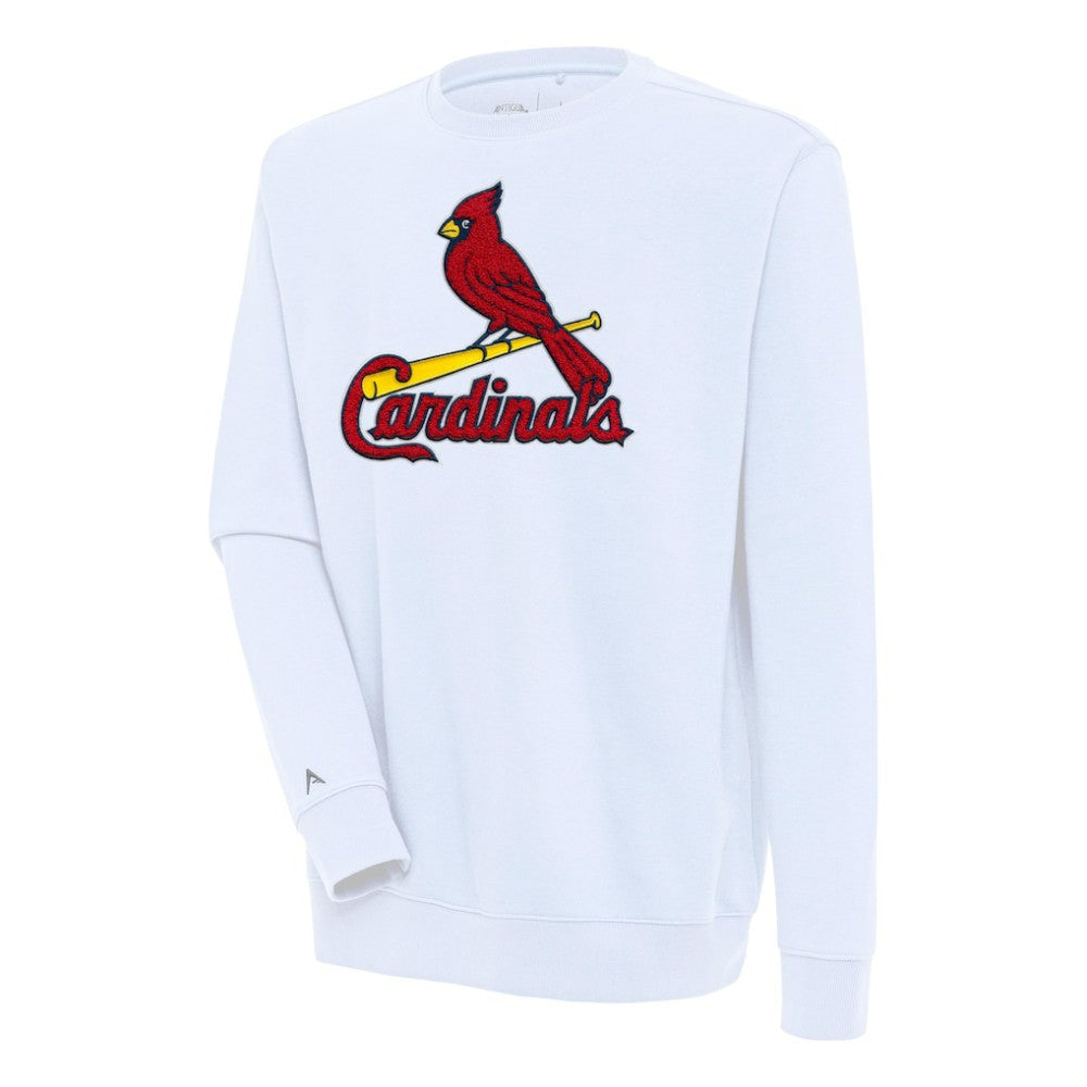 MLB St. Louis Cardinals Antigua Victory Crewneck Chenille Pullover Sweatshirt