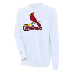 MLB St. Louis Cardinals Antigua Victory Crewneck Chenille Pullover Sweatshirt