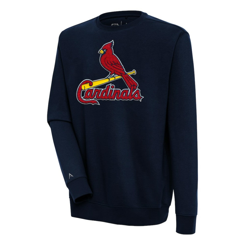 MLB St. Louis Cardinals Antigua Victory Crewneck Chenille Pullover Sweatshirt