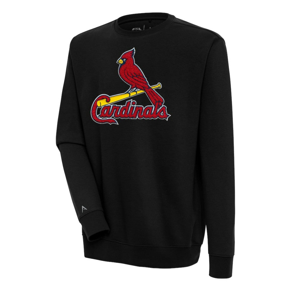 MLB St. Louis Cardinals Antigua Victory Crewneck Chenille Pullover Sweatshirt
