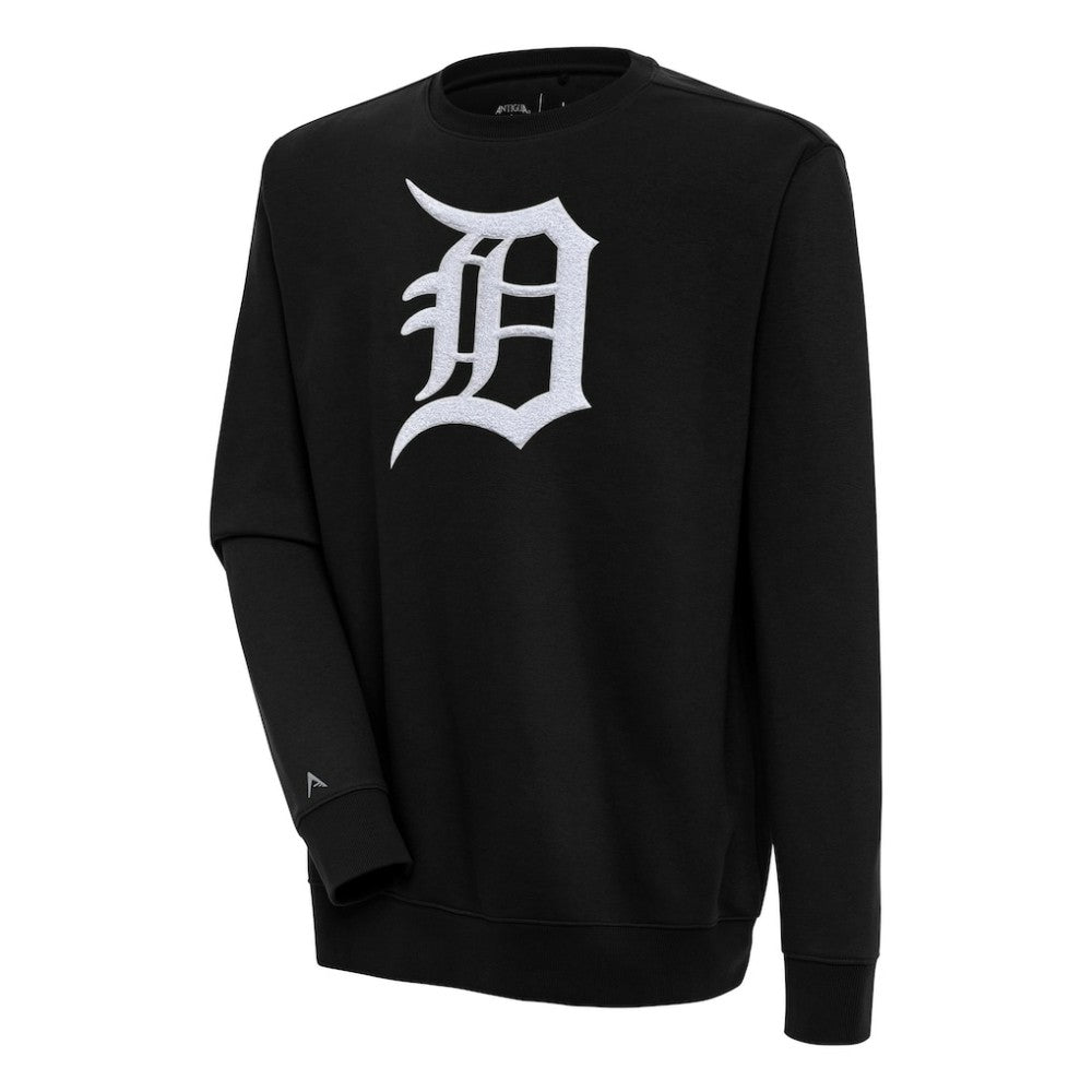 MLB Detroit Tigers Antigua Victory Crewneck Chenille Pullover Sweatshirt