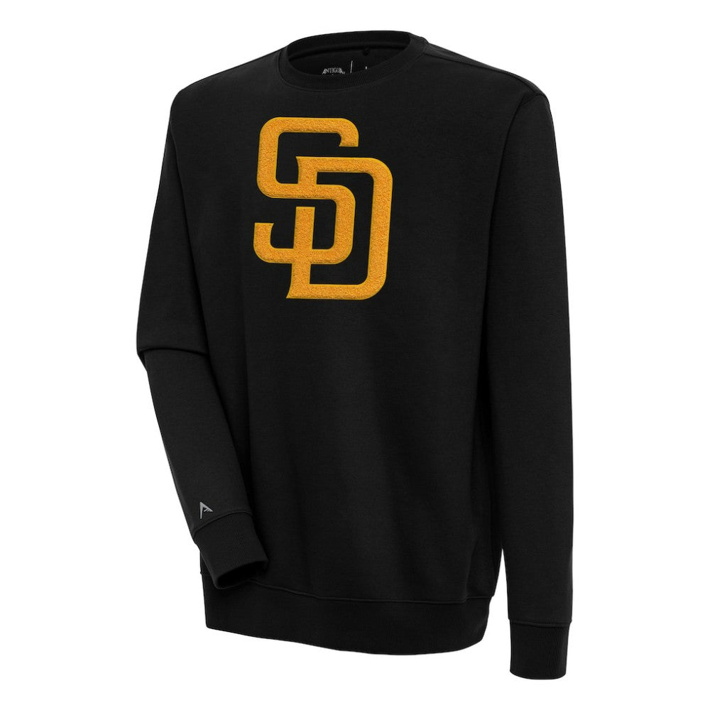MLB San Diego Padres Antigua Victory Crewneck Chenille Pullover Sweatshirt