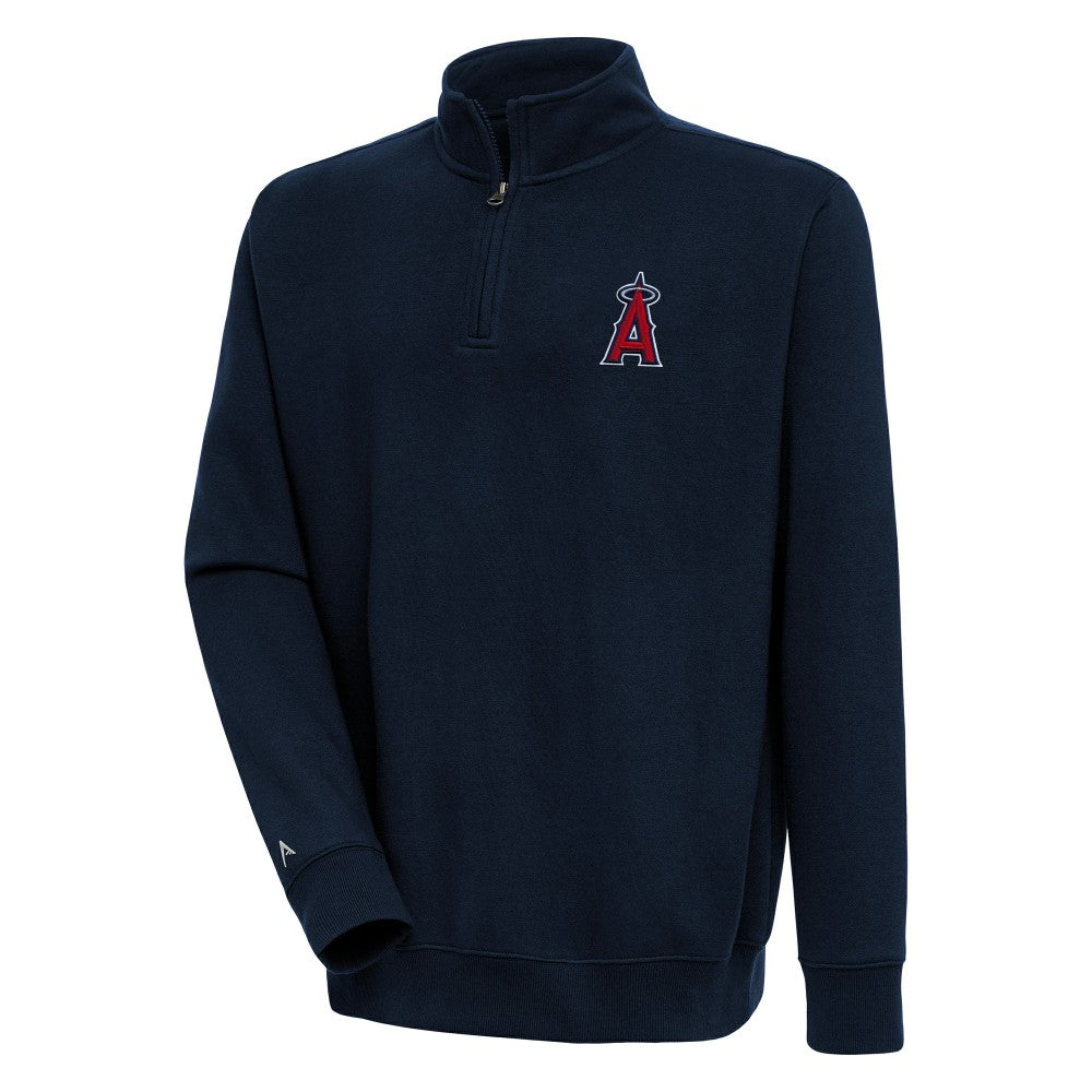 MLB Los Angeles Angels Antigua Victory Quarter-Zip Pullover Top