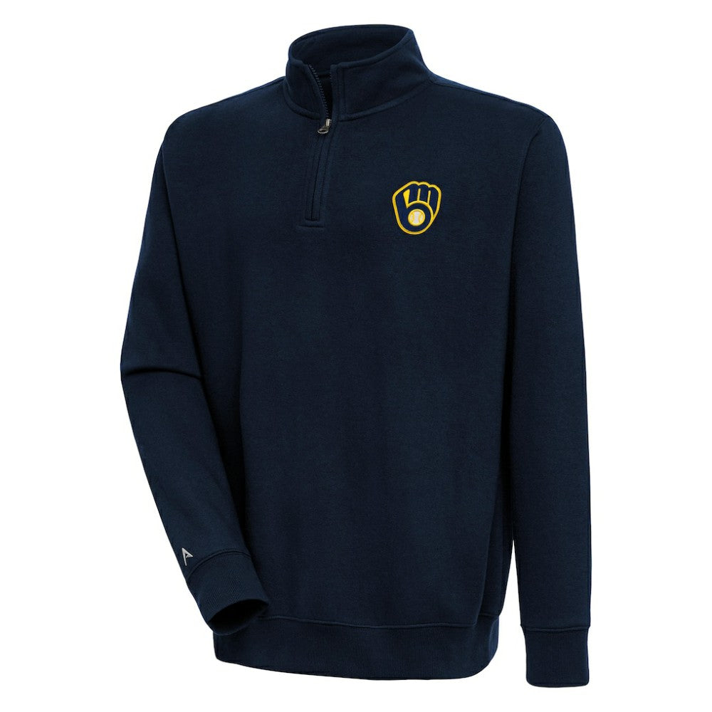 MLB Milwaukee Brewers Antigua Victory Quarter-Zip Pullover Top