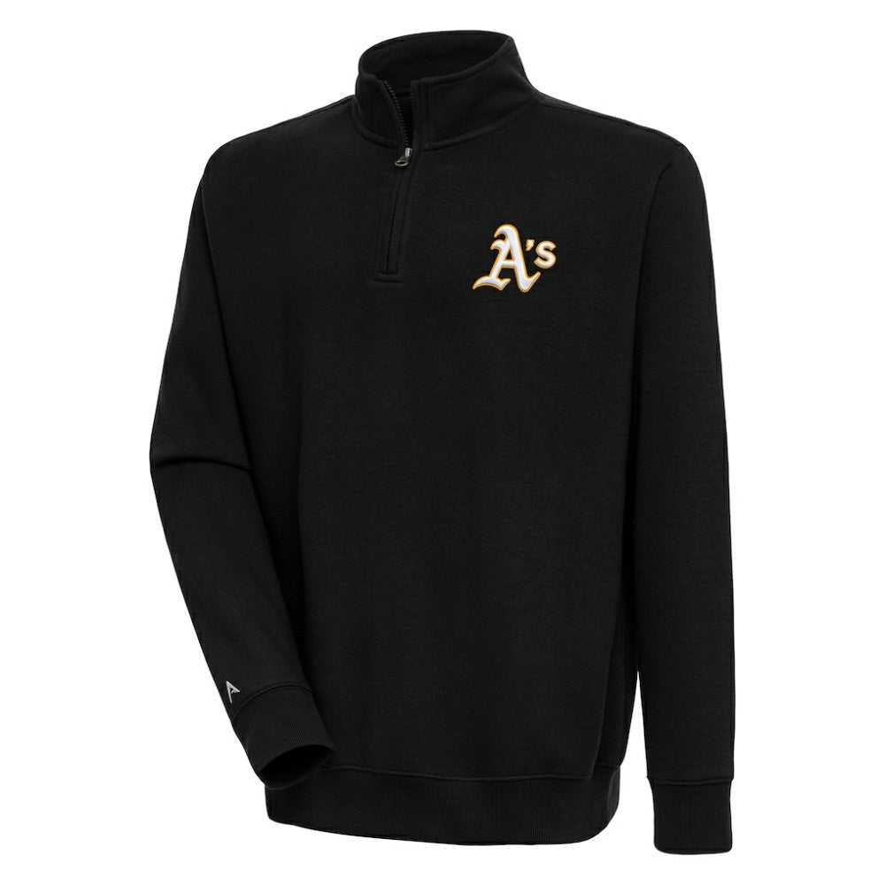 MLB Athletics Antigua Victory Quarter-Zip Pullover Top
