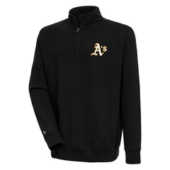 MLB Athletics Antigua Victory Quarter-Zip Pullover Top