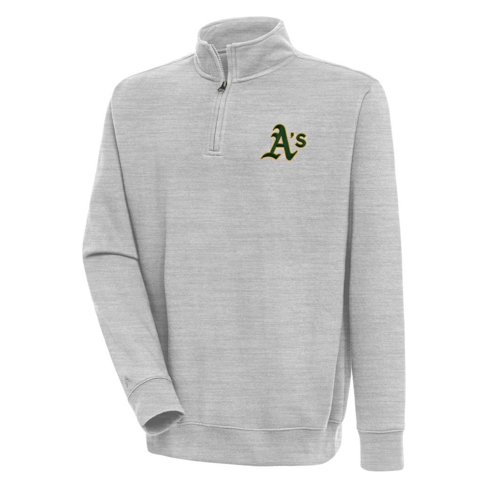 MLB Athletics Antigua Victory Quarter-Zip Pullover Top