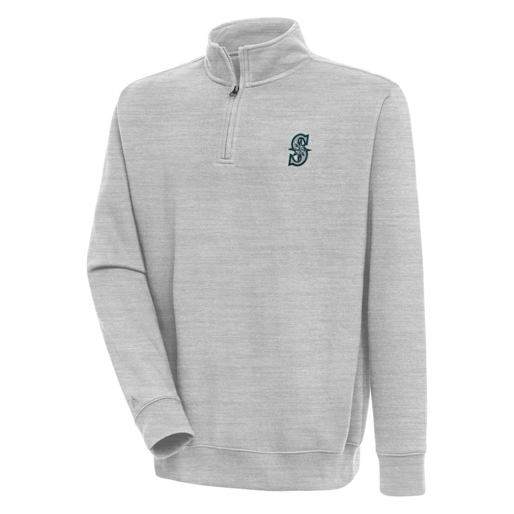 MLB Seattle Mariners Antigua Victory Quarter-Zip Pullover Top