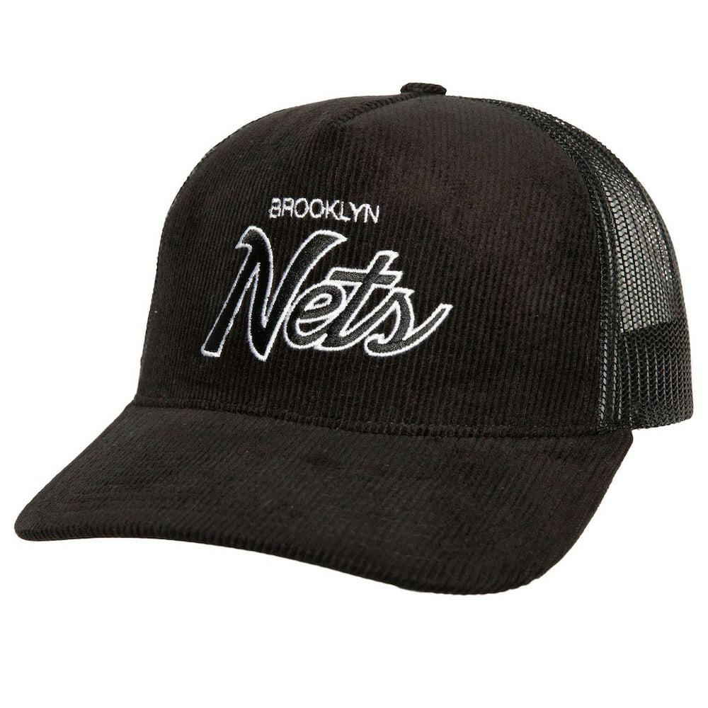 NBA Brooklyn Nets Times Up Classic Script Cord Trucker Hat