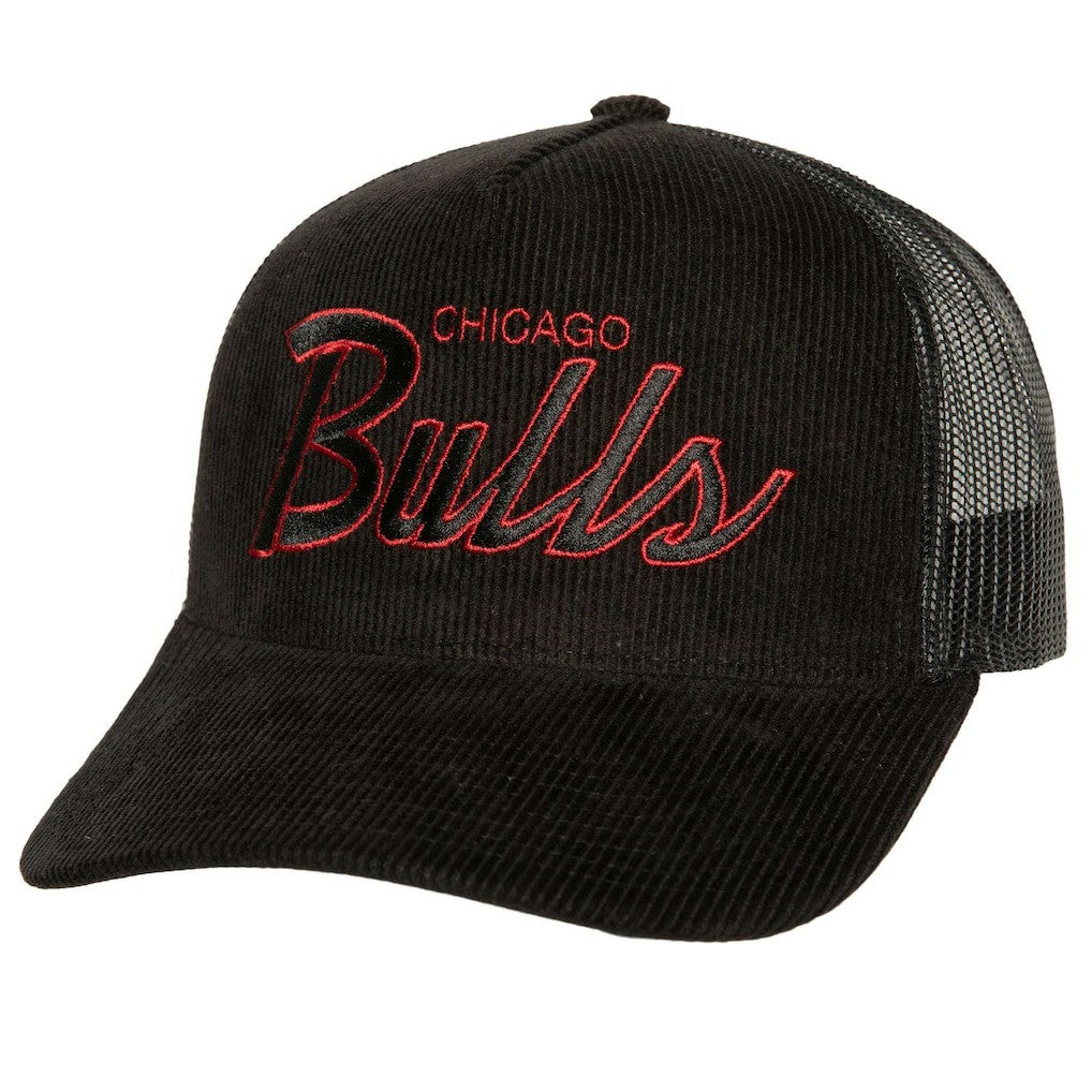 NBA Chicago Bulls Times Up Classic Script Cord Trucker Hat