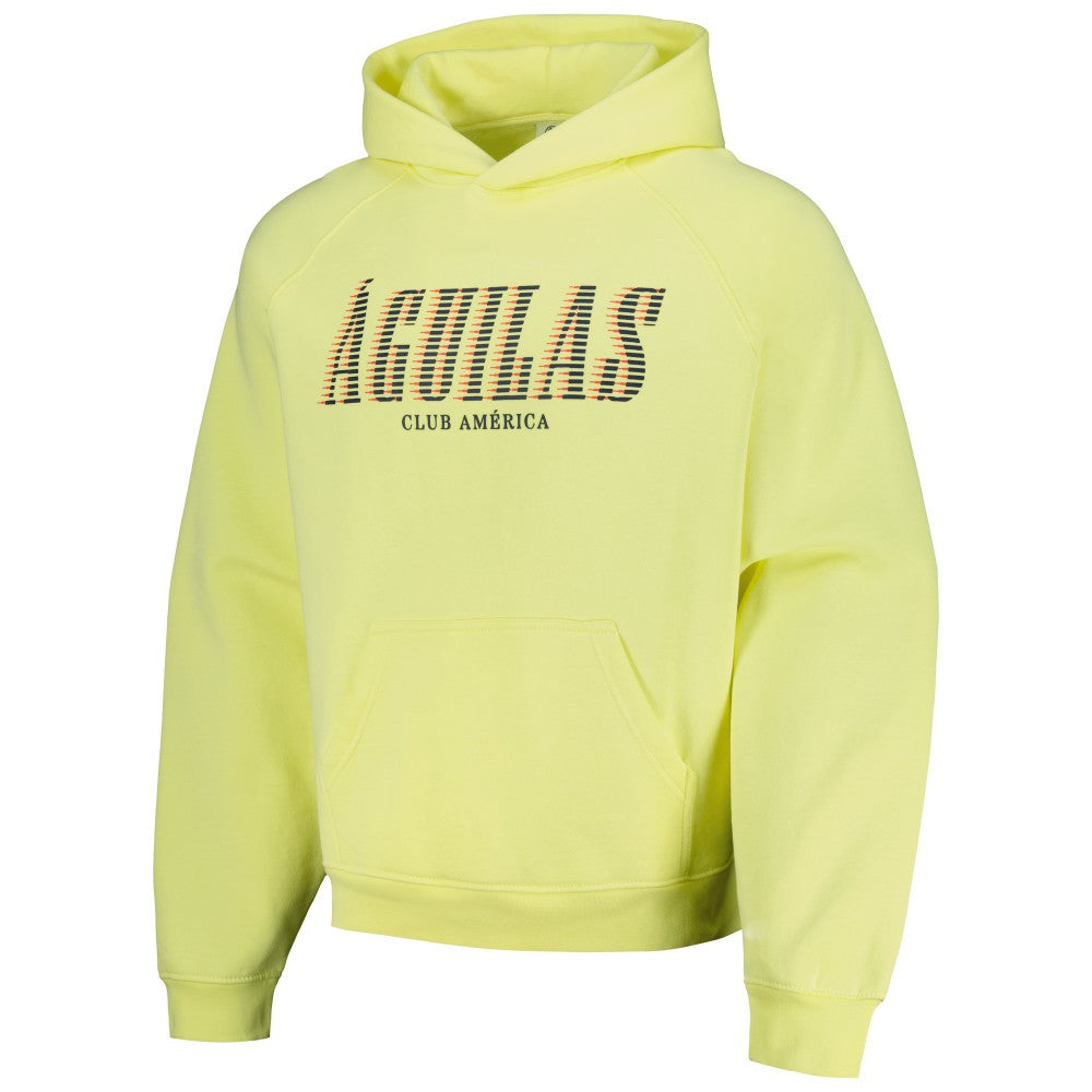 Club America Team Oversized Raglan Pullover Hoodie -  Yellow