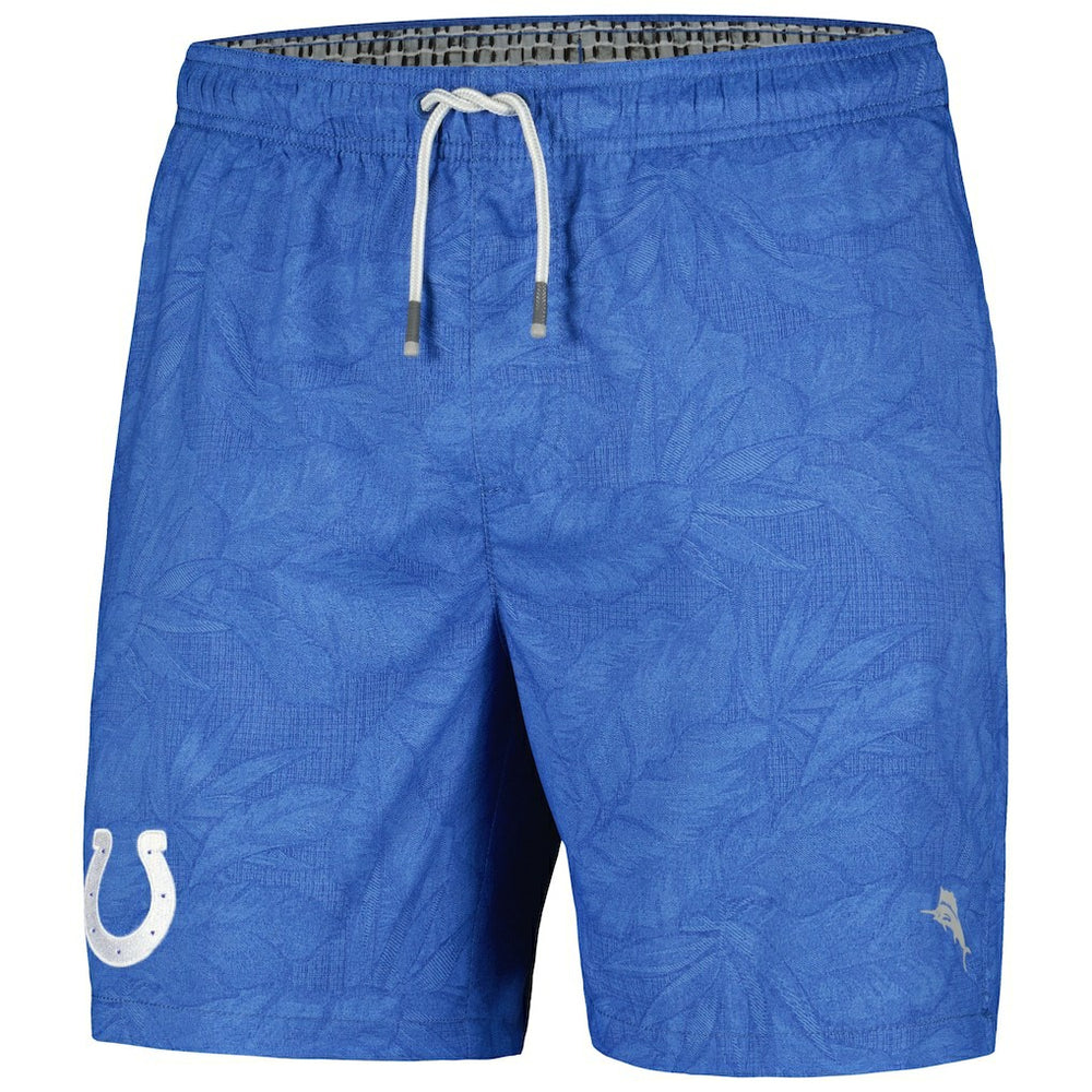 Naples Layered Leaves Swim Trunks - Indianapolis Colts