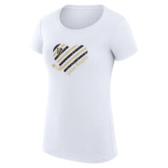NHL White Vegas Golden Knights G-III 4Her by Carl Banks Women's Super-Slim Fit Lightweight Heart T-Shirt