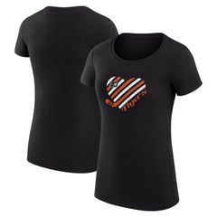NHL Black Philadelphia Flyers G-III 4Her by Carl Banks Women's Super-Slim Fit Lightweight Heart T-Shirt