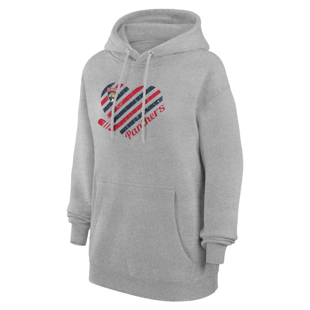 NHL Heather Gray Florida Panthers G-III 4Her by Carl Banks Women's Heart Pullover Hoodie