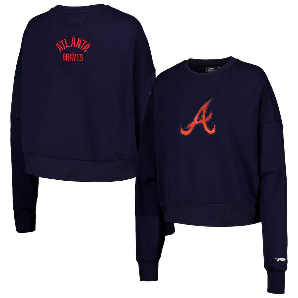 MLB Atlanta Braves Pro Standard Women's Painted Sky Pullover Sweatshirt