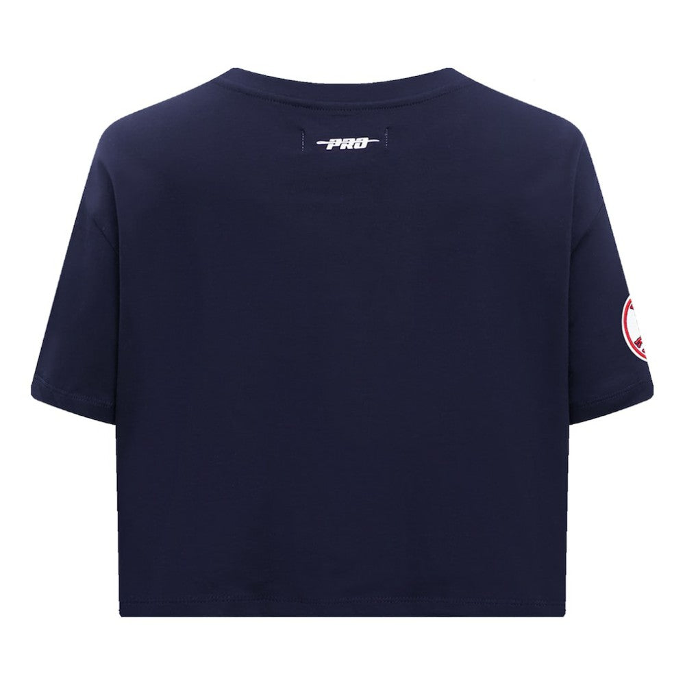 MLB Boston Red Sox Pro Standard Women's Painted Sky Boxy Cropped T-Shirt
