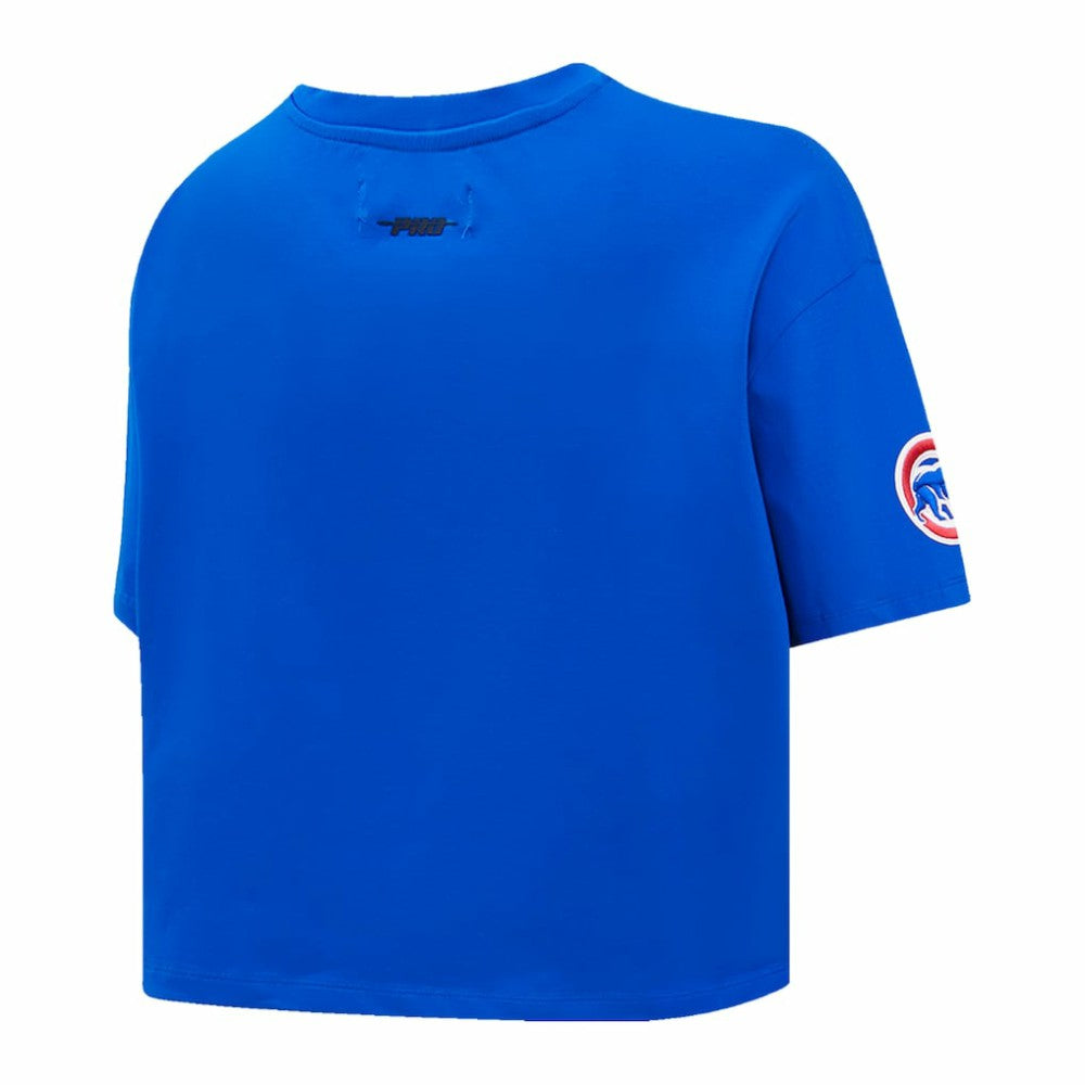 MLB Chicago Cubs Pro Standard Women's Painted Sky Boxy Cropped T-Shirt