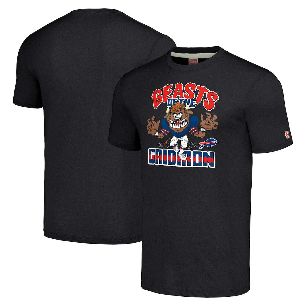 Homage Unisex Monsters of the Gridiron Halloween Tri-Blend T-Shirt - Buffalo Bills