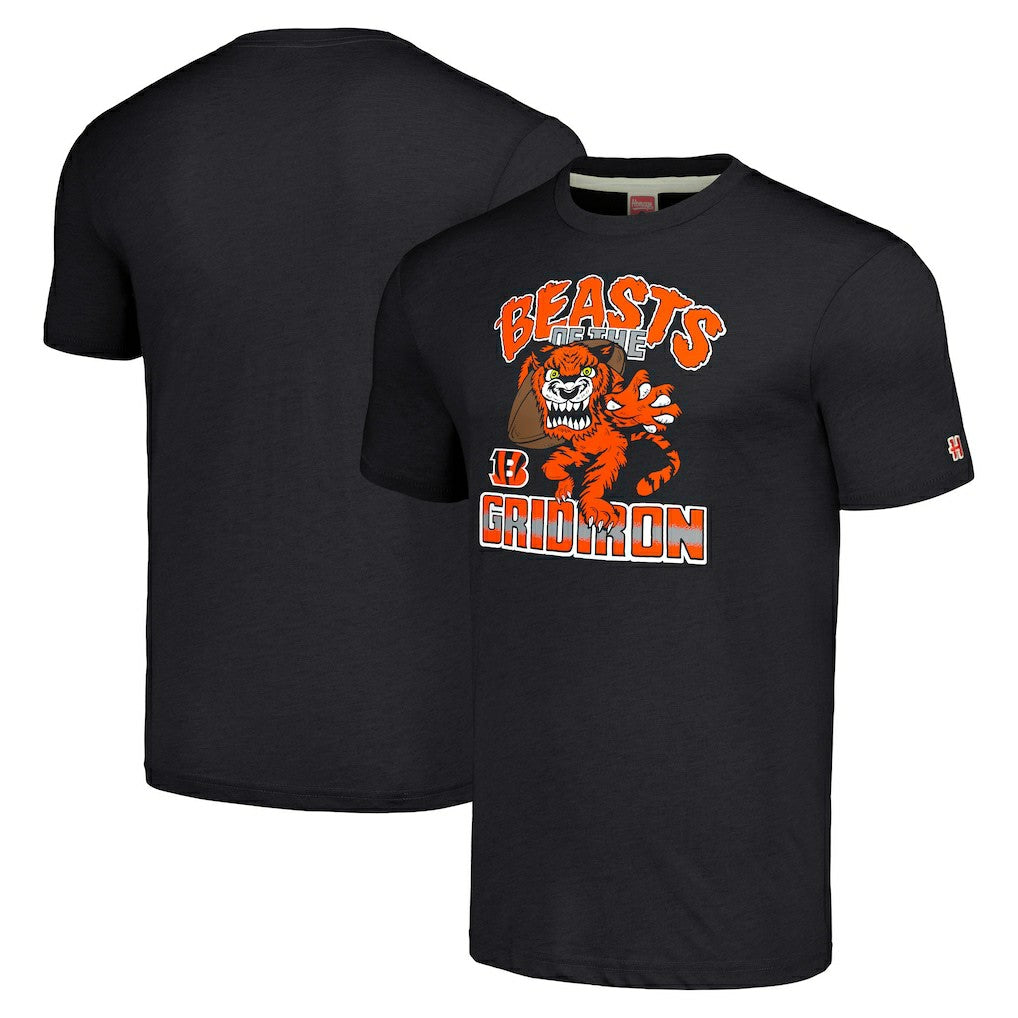 Homage Unisex Monsters of the Gridiron Halloween Tri-Blend T-Shirt - Cincinnati Bengals