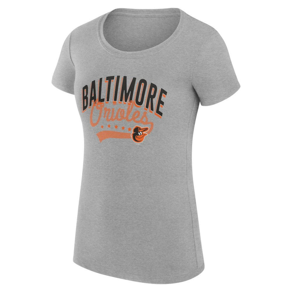 MLB Baltimore Orioles G-III 4Her by Carl Banks Women's Super-Slim Fit Lightweight Filigree Team T-Shirt