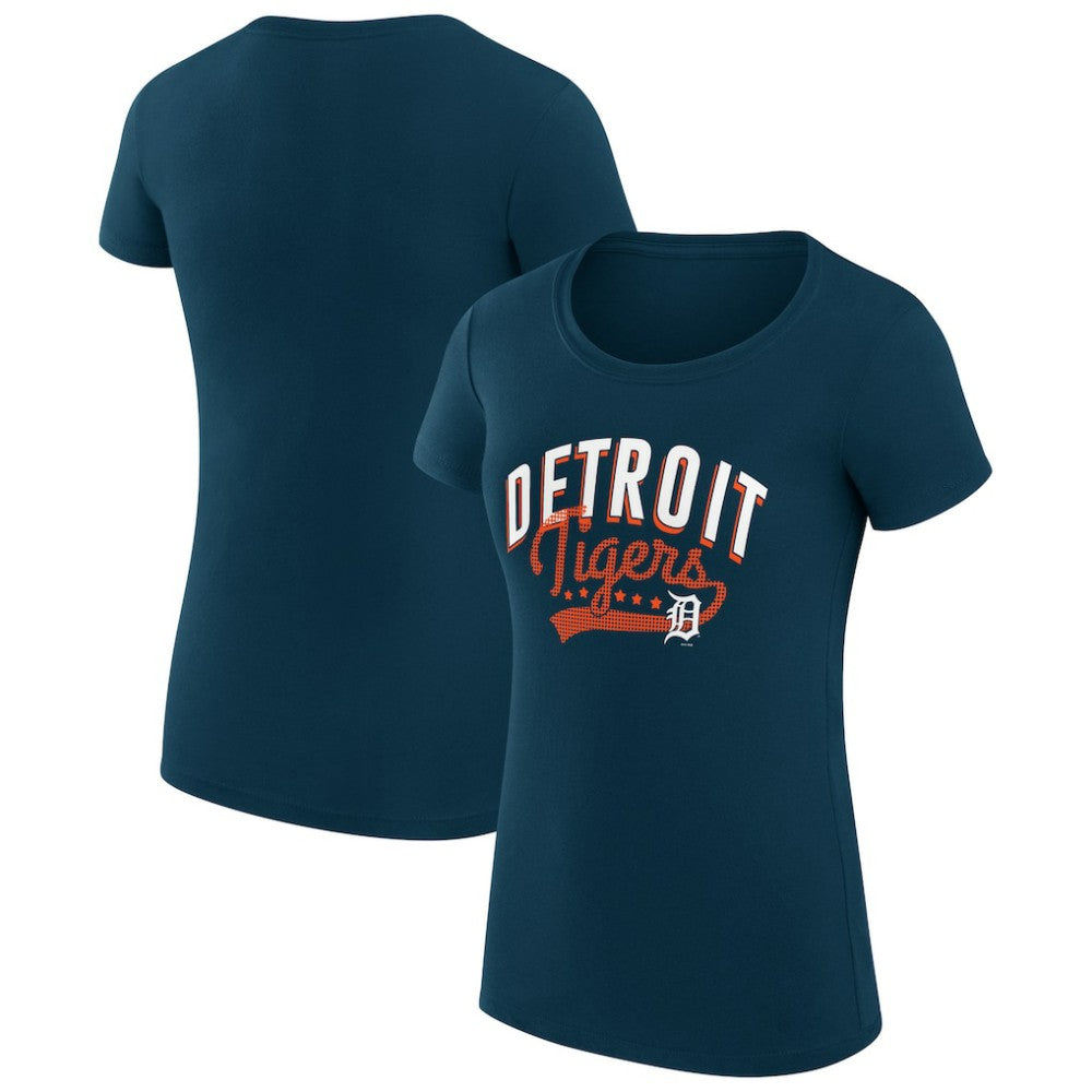MLB Detroit Tigers G-III 4Her by Carl Banks Women's Super-Slim Fit Lightweight Filigree Team T-Shirt