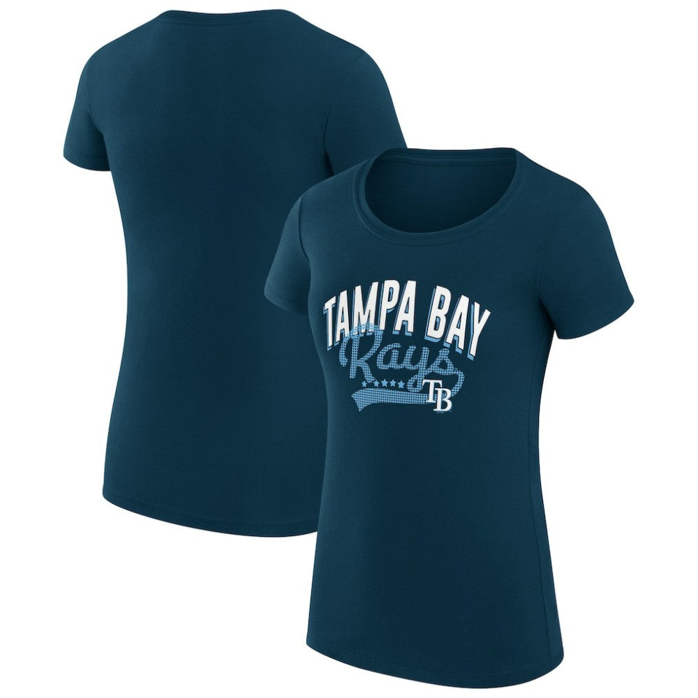 MLB Tampa Bay Rays G-III 4Her by Carl Banks Women's Super-Slim Fit Lightweight Filigree Team T-Shirt