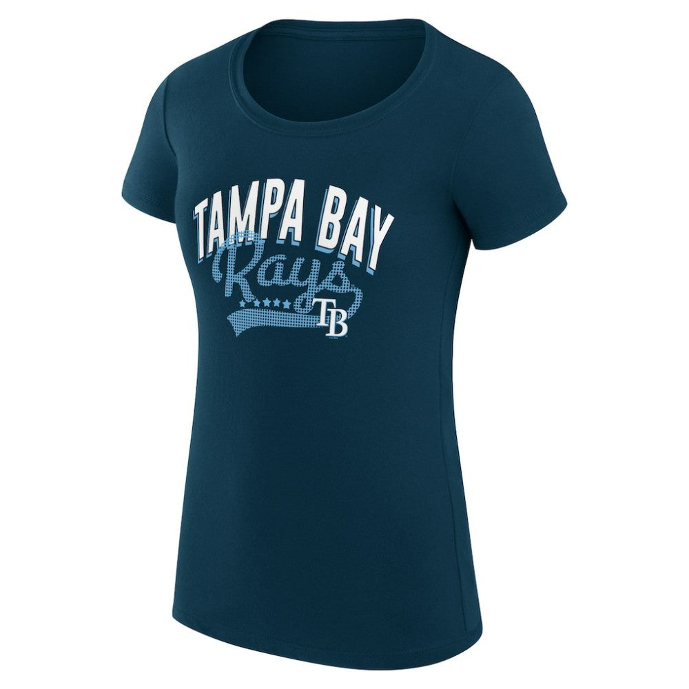 MLB Tampa Bay Rays G-III 4Her by Carl Banks Women's Super-Slim Fit Lightweight Filigree Team T-Shirt