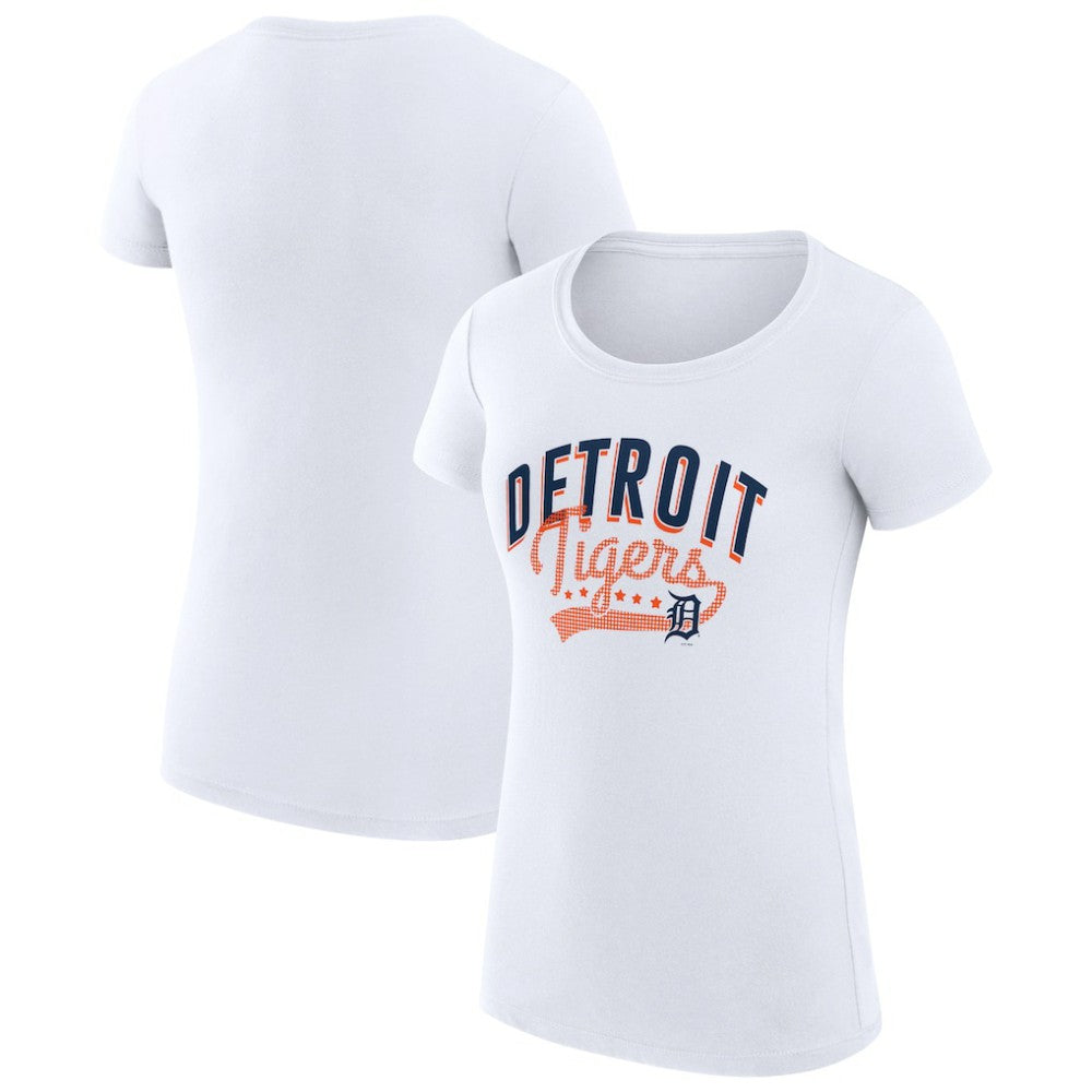 MLB Detroit Tigers G-III 4Her by Carl Banks Women's Super-Slim Fit Lightweight Filigree Team T-Shirt