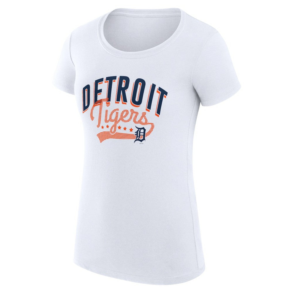 MLB Detroit Tigers G-III 4Her by Carl Banks Women's Super-Slim Fit Lightweight Filigree Team T-Shirt