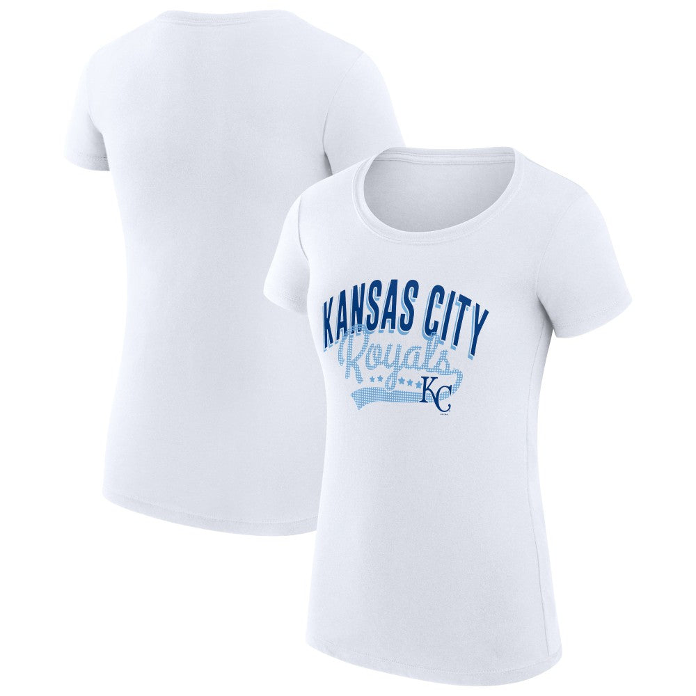 MLB Kansas City Royals G-III 4Her by Carl Banks Women's Super-Slim Fit Lightweight Filigree Team T-Shirt