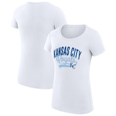 MLB Kansas City Royals G-III 4Her by Carl Banks Women's Super-Slim Fit Lightweight Filigree Team T-Shirt