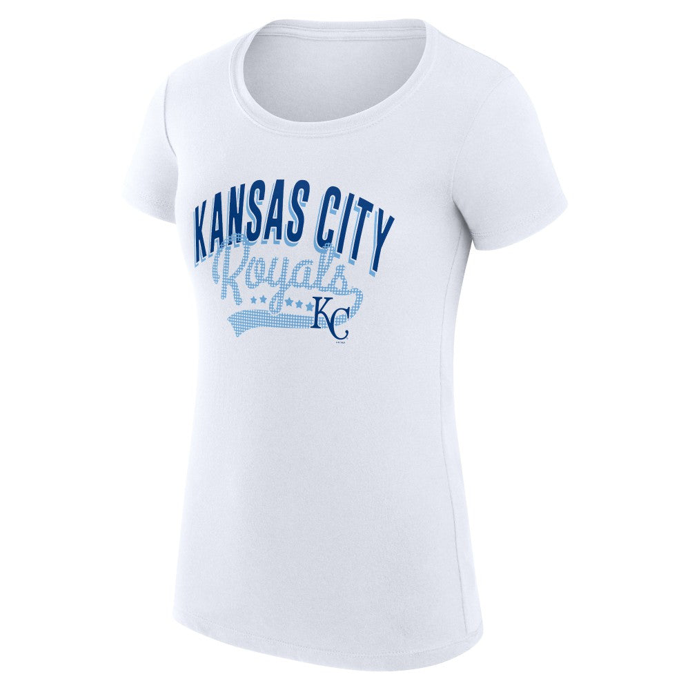 MLB Kansas City Royals G-III 4Her by Carl Banks Women's Super-Slim Fit Lightweight Filigree Team T-Shirt
