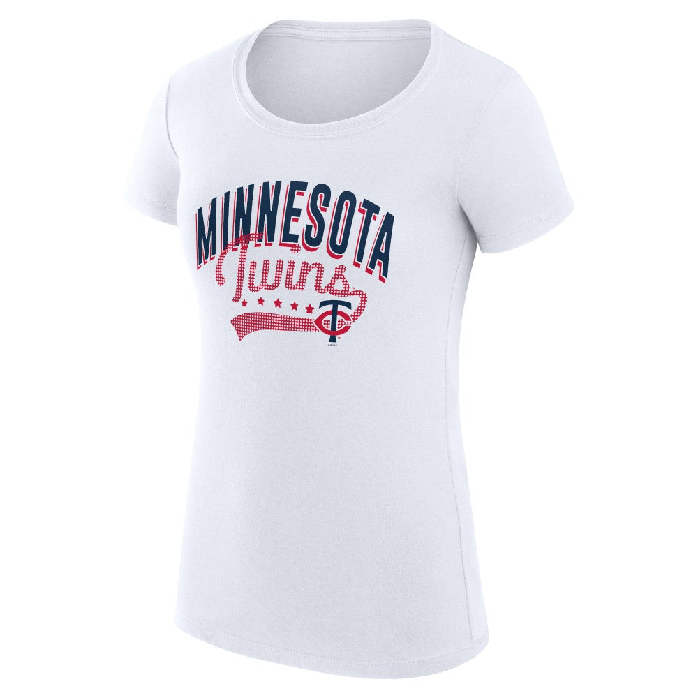 MLB Minnesota Twins G-III 4Her by Carl Banks Women's Super-Slim Fit Lightweight Filigree Team T-Shirt