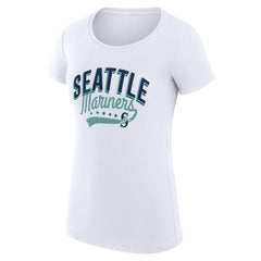MLB Seattle Mariners G-III 4Her by Carl Banks Women's Super-Slim Fit Lightweight Filigree Team T-Shirt