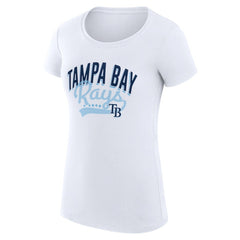 MLB Tampa Bay Rays G-III 4Her by Carl Banks Women's Super-Slim Fit Lightweight Filigree Team T-Shirt