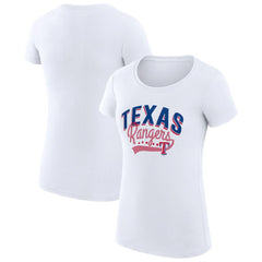 MLB Texas Rangers G-III 4Her by Carl Banks Women's Super-Slim Fit Lightweight Filigree Team T-Shirt