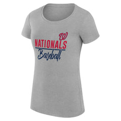 MLB Washington Nationals G-III 4Her by Carl Banks Women's Super-Slim Fit Lightweight Team Graphic T-Shirt